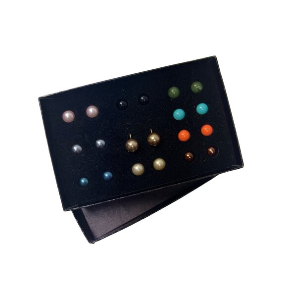 Joan Rivers NWT NIB Vintage Classics Ten Color Interchangeable Eurowire Earrings - Picture 1 of 11